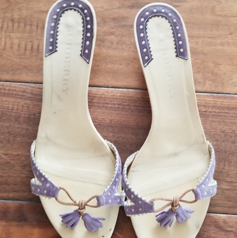 Burberry sandals with purple tassel